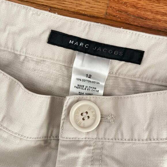 Marc Jacob Cropped Cargo Pants Womens 12 Bone Utility Normcore Casual Minimalist - Picture 4 of 9